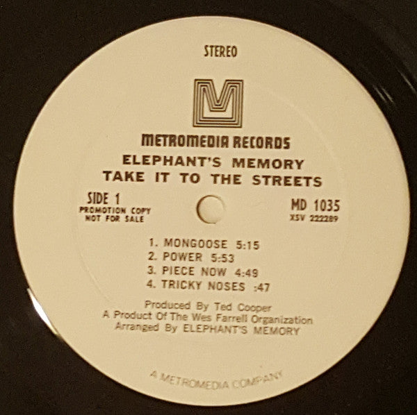Take It To The Streets - Elephants Memory