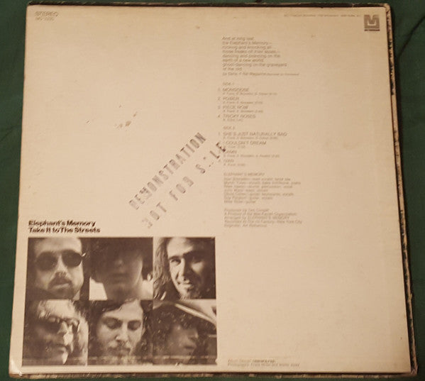 Take It To The Streets - Elephants Memory