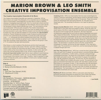 Creative Improvisation Ensemble - Brown, Marion & Leo Smith