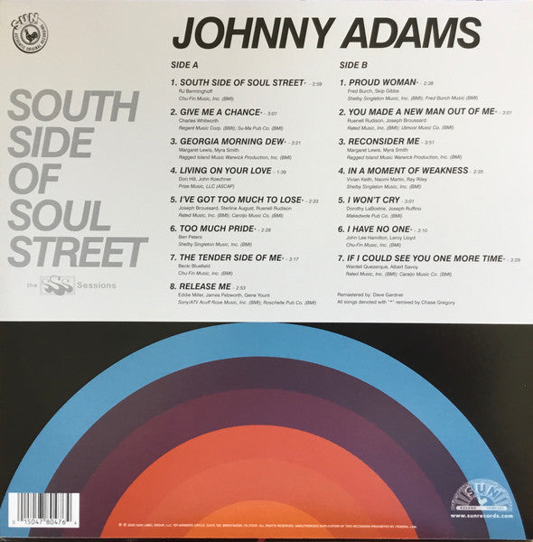 South Side Of Soul Street - Adams, Johnny