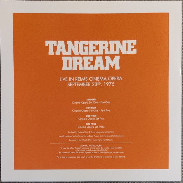 Live At Reims Cinema Opera (September 23rd, 1975) - Tangerine Dream