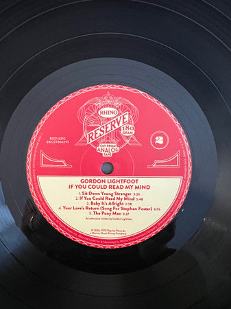 If You Could Read My Mind - Lightfoot, Gordon