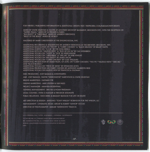 B4.Da.Ss - Joey Bada$$ [CD]