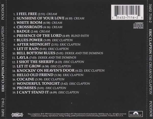 The Cream Of Clapton - Clapton, Eric