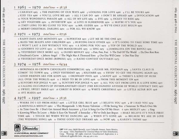 The Essential Collection (1965 - 1997) - Carpenters