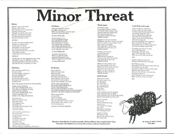 Out of Step - Minor Threat [LP]