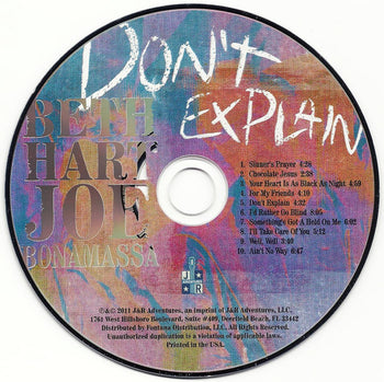Don't Explain - Bonamassa, Joe & Beth Hart