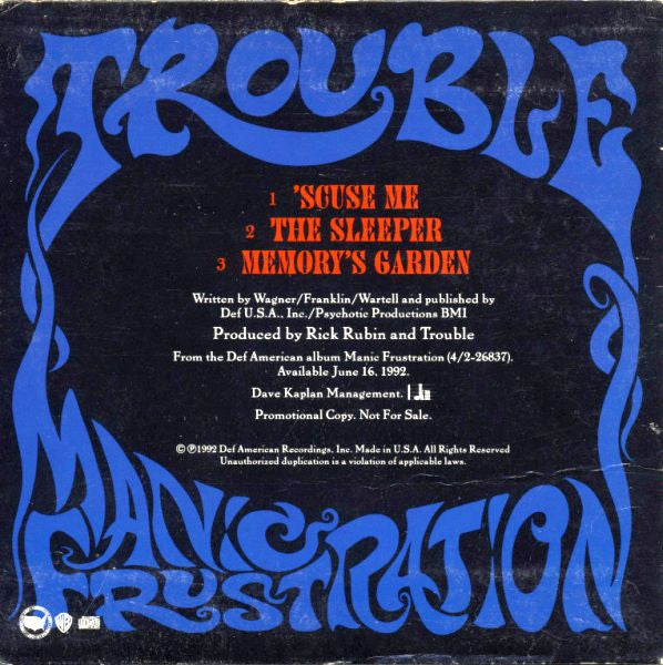 Three Selections From Manic Frustration - Trouble