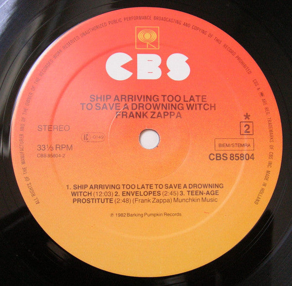 Ship Arriving Too Late To Save A Drowning Witch - Zappa, Frank