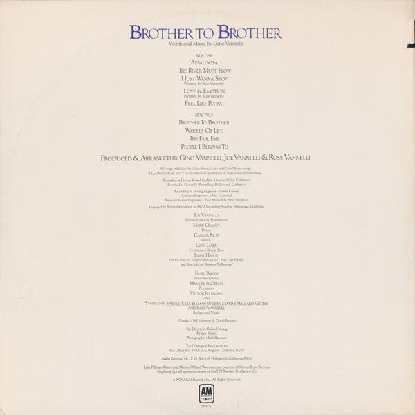 Brother To Brother - Vannelli, Gino