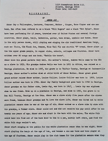 True Story Of Abner Jay - Jay, Abner