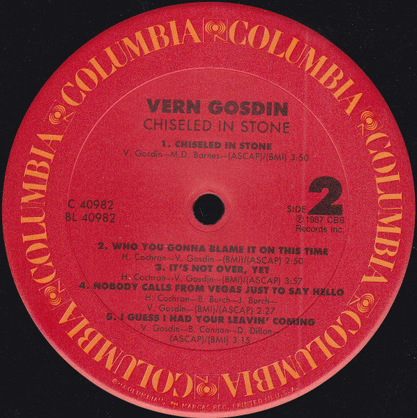 Chiseled In Stone - Gosdin, Vern