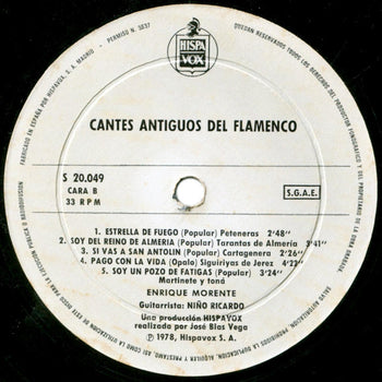 Cantes Antiguos Del Flamenco - Morente, Enrique