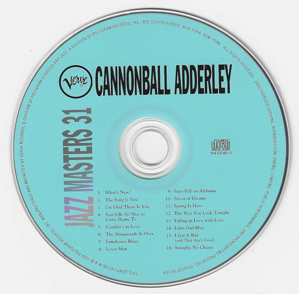 Verve Jazz Masters 31 - Cannonball Adderley