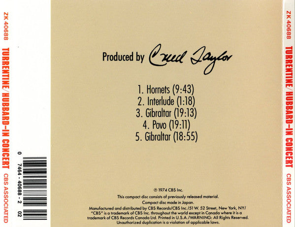 In Concert - Hubbard, Freddie / Turrentine, Stanley