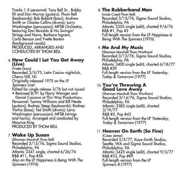 A One Of A Kind Affair: The Anthology - Spinners, The