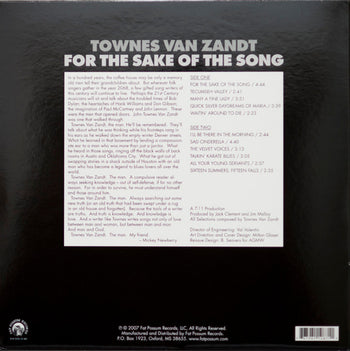 For The Sake Of The Song - Van Zandt, Townes