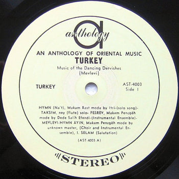 An Anthology Of The World's Music: Turkey - Various