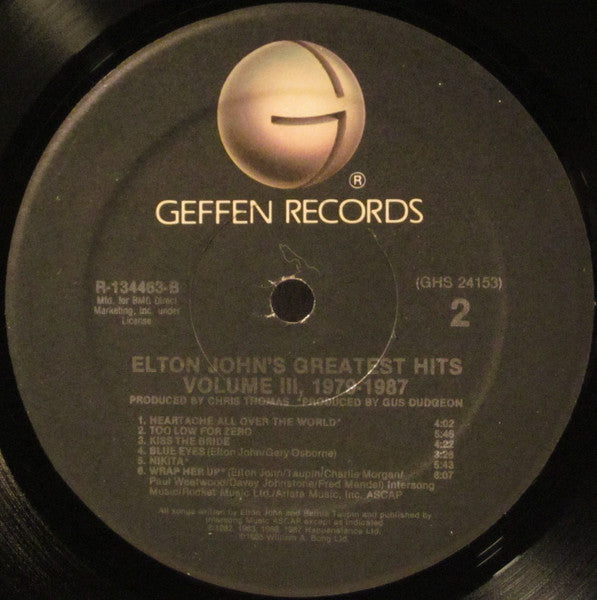 Greatest Hits Volume III 1979-1987 - John, Elton