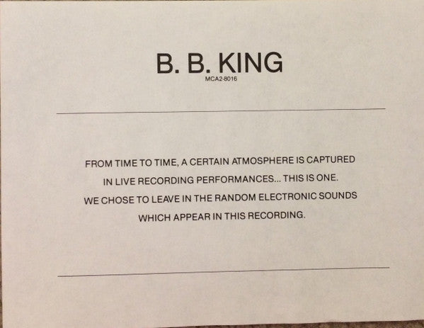 B.B. King "now Appearing" At Ole Miss - King, B.B.