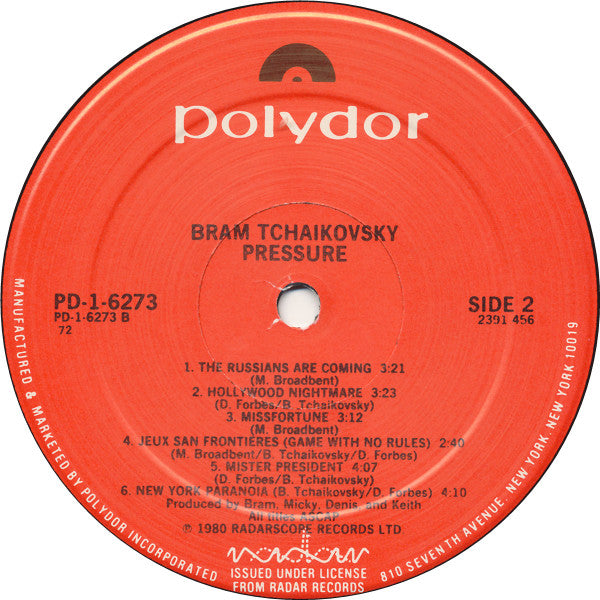 Pressure - Tchaikovsky, Bram