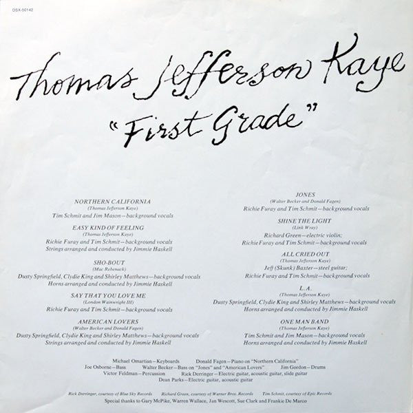 First Grade - Kaye, Thomas