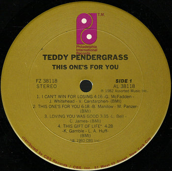 This One's For You - Pendergrass, Teddy