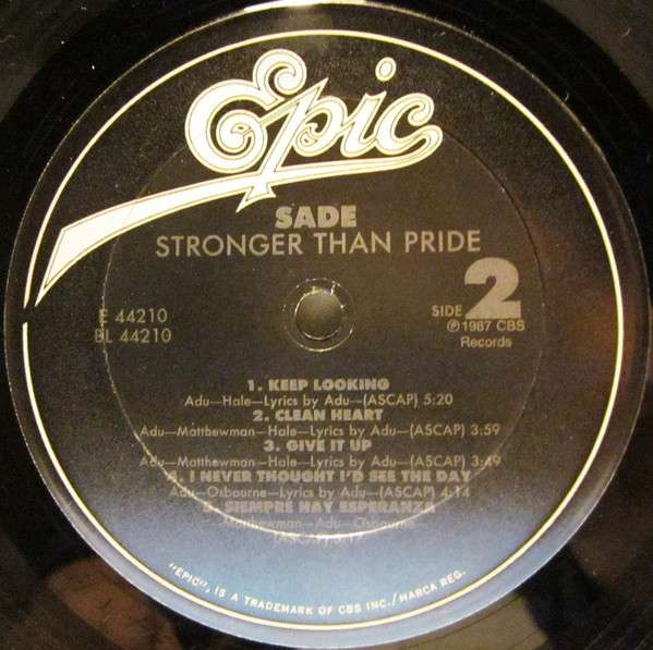 Stronger Than Pride - Sade