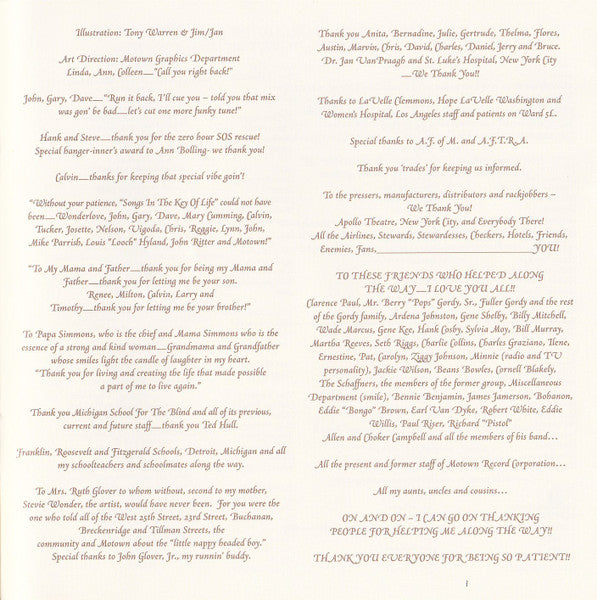 Songs In The Key Of Life - Wonder, Stevie