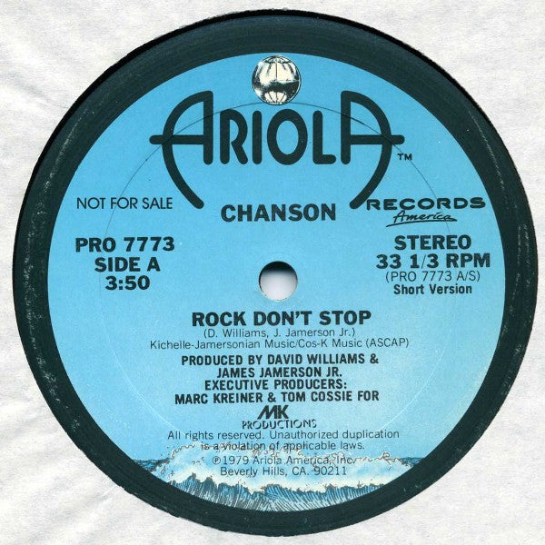 Rock Don't Stop - Chanson