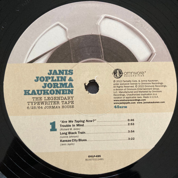 The Legendary Typewriter Tape: 6/25/64 Jorma’s Hou - Joplin, Janis & Jorma Kaukonen
