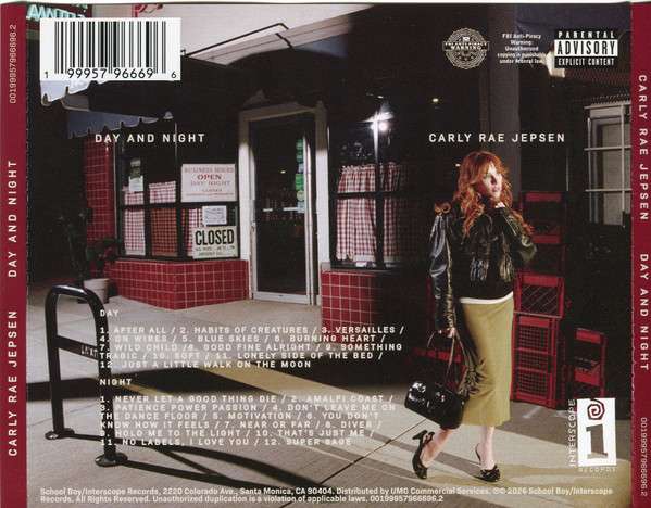 Day and Night - Carly Rae Jepsen [CD]