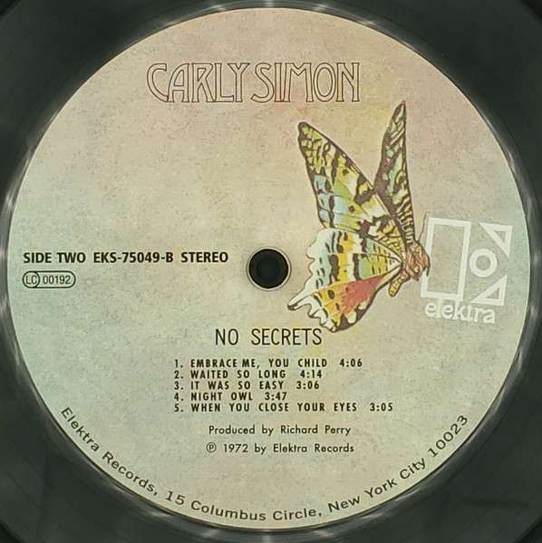 No Secrets - Carly Simon [LP]