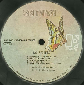 No Secrets - Carly Simon [LP]