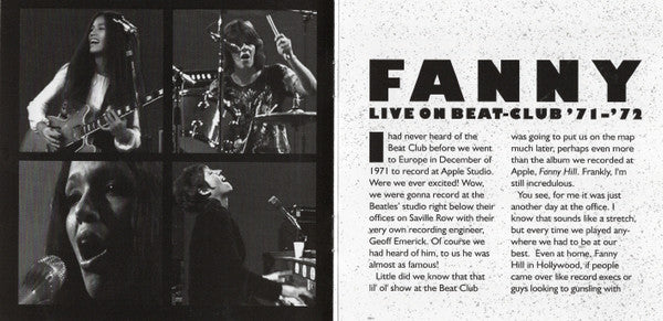 Live On Beat-Club '71-'72 - Fanny