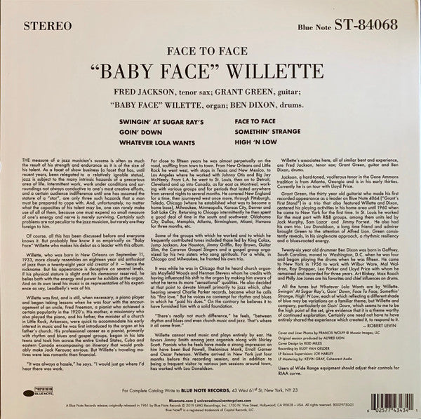 Face To Face - Willette, Baby Face