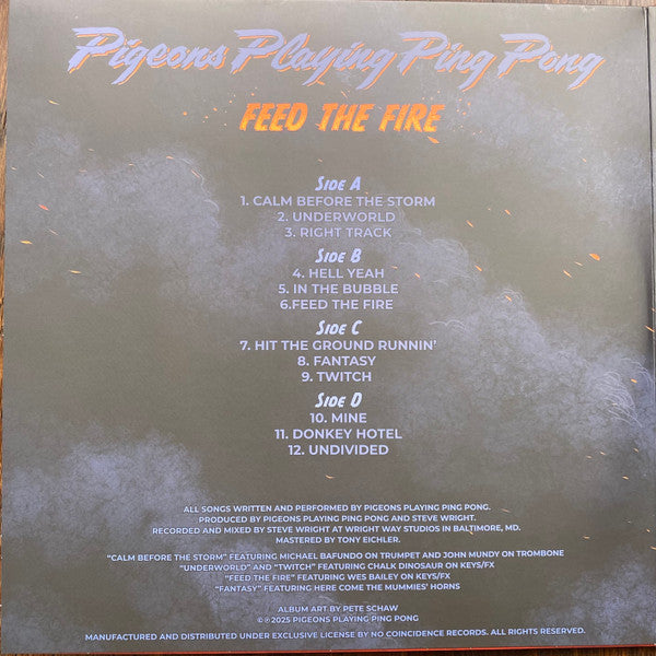 Feed the Fire - Pigeons Playing Ping Pong
