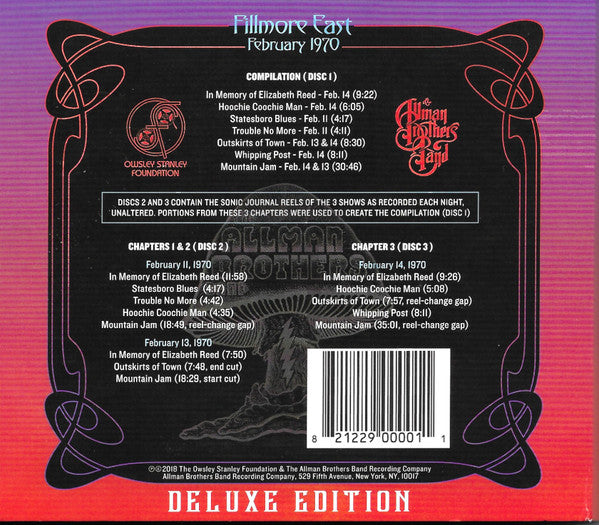 Bear's Sonic Journals: Fillmore East February 1970 - Allman Brothers Band, The