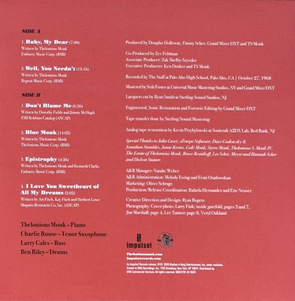 Palo Alto - Monk, Thelonious