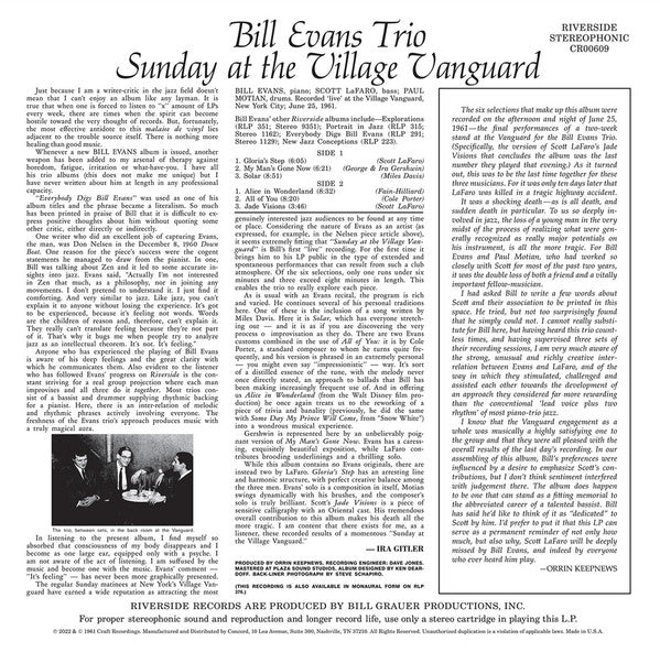 Sunday At The Village Vanguard - Evans, Bill
