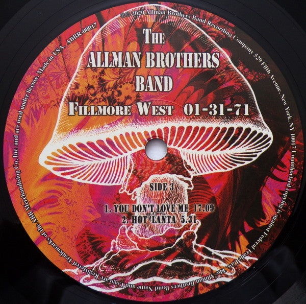 Fillmore West 1-31-71 - Allman Brothers Band, The