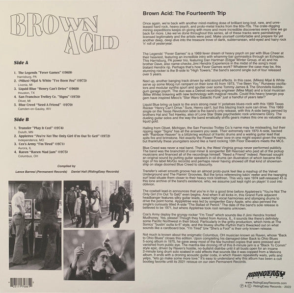 Brown Acid - Fourteenth Trip - Various Artists