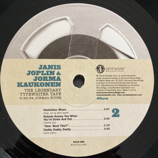 The Legendary Typewriter Tape: 6/25/64 Jorma’s Hou - Joplin, Janis & Jorma Kaukonen