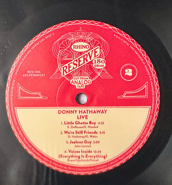 Live - Hathaway, Donny