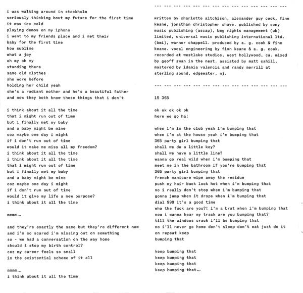 Brat And It's The Same But There's Three More Song - Charli XCX