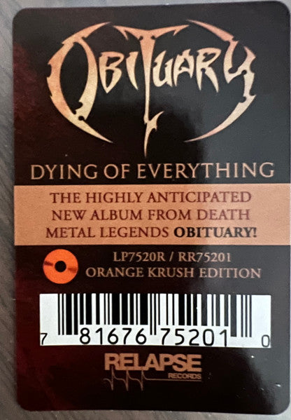 Dying Of Everything - Obituary