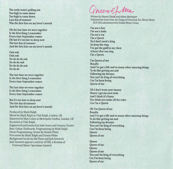 Queen Of Me - Twain, Shania