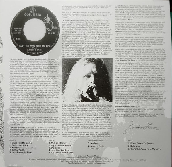 JACKSON C. FRANK - FRANK,JACKSON C.