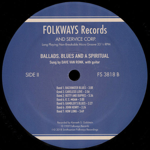 Ballads Blues & A Spiritual - Van Ronk, Dave
