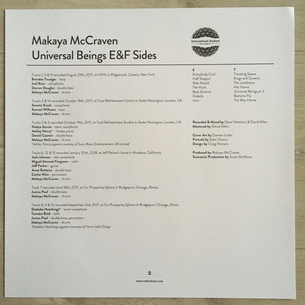 Universal Beings E&F Sides - Mccraven, Makaya